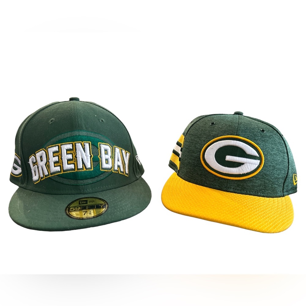 🧀 2 Green Bay Packers Hats *NEVER WORN *🏈